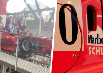 VIDEO: Mick Schumacher geniet van Ferrari-stoeltje in Ferrari World