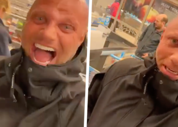 VIDEO: Alex Soze kan het niet laten zijn ex-vrouw voor schut te zetten in de Albert Heijn