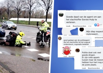 VIDEO: Agent helpt vrouw na ongeval en krijgt enorm veel reacties