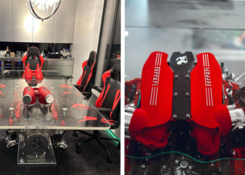 HEBBEN: Dit bedrijf maakt tafels van Ferrari motoren ter waarde van €150.000,-