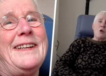 VIDEO: Eenzame oma gaat viral door grappig gedicht aan Anton