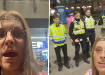 VIDEO: Carnavalganger noemt agenten krekels omdat ze niet mee willen feesten