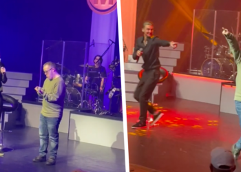 VIDEO: Mart Hoogkamer laat fanatieke fan zijn optreden overnemen