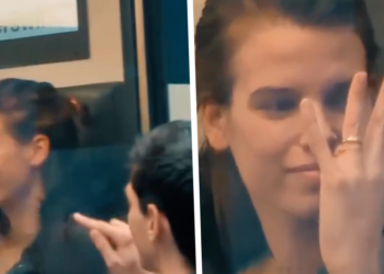 VIDEO: Man doet poging om vrouw in de trein te versieren, maar wordt keihard afgewezen