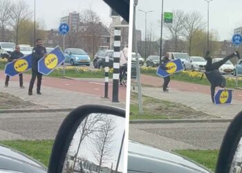 VIDEO: Dansende Lidl-medewerkers verwijzen klanten de juiste richting op