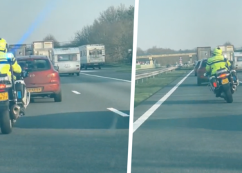 VIDEO: Moedige politieagent confronteert verkeersobstakels in TikTok-video