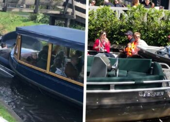 VIDEO: Giethoorn overspoeld door toeristen: gelach om botsingen op het water