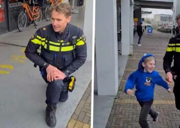 Politieagent wedstrijdje