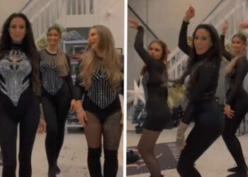 VIDEO: Wendy van Hout (vriendin Gillis) deelt een gewaagde video waarin ze danst in een strak glitter-jurkje