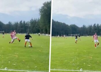 HEFTIGE BEELDEN: Speler van 4e-klasser Riethoven gaat voor beenamputatie voor de tegenstander!