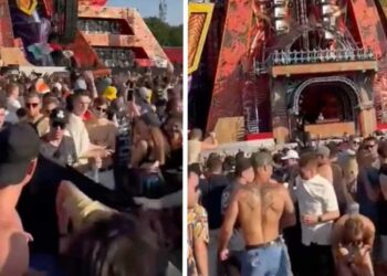 VIDEO: Man spuit traangas in het publiek bij Defqon.1 en wordt flink aangepakt door omstanders