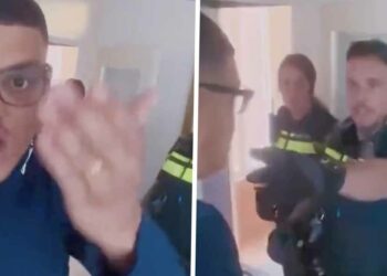 VIDEO: TikTokker gaat volledig door het lint tegen de politie in zijn eigen huis