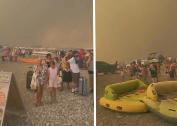 BEELDEN: Aangrijpende nieuwe beelden tonen de chaos op Rhodos