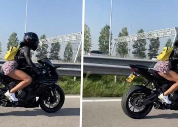 VIDEO: Simona Vasermane heeft een luchtige outfit gekozen voor de motor