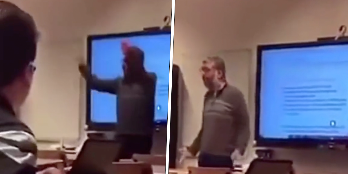 VIDEO Leraar Gaat Tekeer Tegen De Klas En Schreeuwt Naar Aandacht