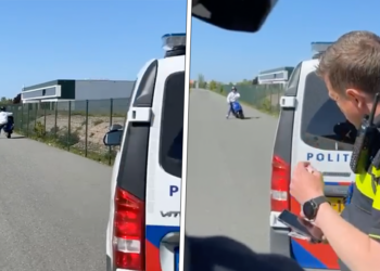 VIDEO: Politieagent heeft genoeg van scooter gappie: ”Kom dan als je lef hebt!”