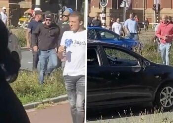 VIDEO: Hooligans nemen het heft in eigen handen: Conflicten rond de A12 blokkade