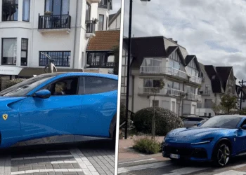 header x blauwe Ferrari