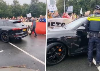 VIDEO: Man gaat volledig door het lint tegen een klimaatactivist