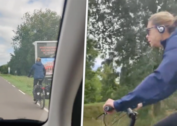 VIDEO: Mevrouw op de fiets is compleet de weg kwijt in Delfzijl