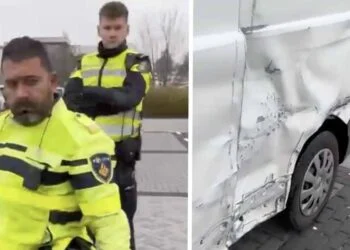 VIDEO: Bestuurder van witte bestelbus door het lint: ”Mensen hebben geen geld deze dagen!”