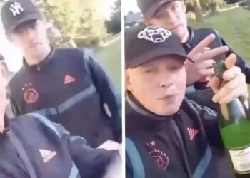 VIDEO: Ajax-supporters vieren overwinning met wegwerpbarbecue, flappen cash en flessen champagne