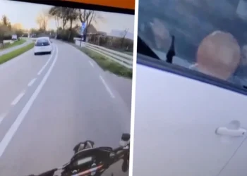 VIDEO: Jongen veroorzaakt levensgevaarlijke situaties door verboden middelen in de auto