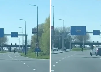 VIDEO: Jongen zet het op het lopen en ontsnapt uit politiebusje in Hoorn