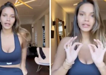 VIDEO: Monica Geuze maakt een video tijdens het passen van de nieuwe setjes van Bjorn Borg