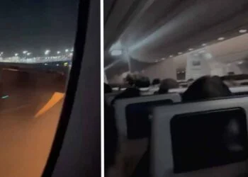 HEFTIGE BEELDEN: Man filmt landing van in de fik gevlogen vliegtuig in Tokio