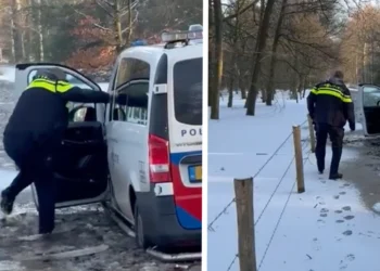 MOOIE BEEDLEN: Boer komt oom agent uit het ijs redden