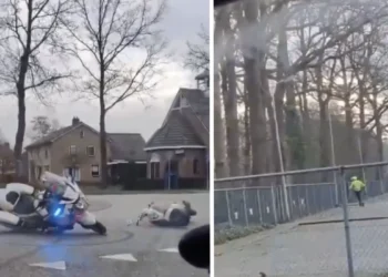 Politiemotor achtervolging