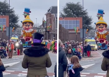 VIDEO: Ambulance in de problemen door gezellige carnavalsoptocht