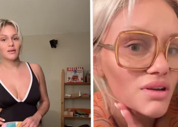 VIDEO: Presentatrice Roxanne Kwant past gewaagde vintage kleding op TikTok