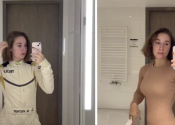 VIDEO: Formule-4 coureur Nina Gademan deelt een gewaagde TikTok-video vanuit haar badkamer