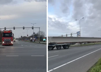 OEPS: Vrachtwagenchauffeur maakt fout tijdens een megatransport