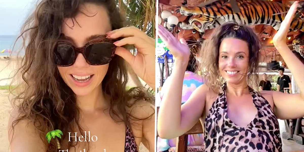 VIDEO: Gwen van Poorten doet dansje in iets te kleine badpak vanaf haar