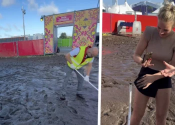 VIDEO: Vrouw vindt verloren telefoon terug op modderig festivalterrein van de Zwarte Cross