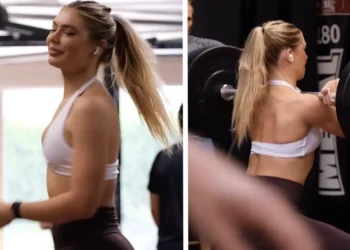 VIDEO:  Jutta Leerdam verovert de gym in een strak sportpakje tijdens intense squats