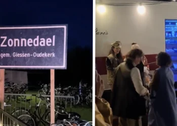 VIDEO: Mensen organiseren feest in complete ‘Flodder’ opzet (met Cees en ma Flodder)
