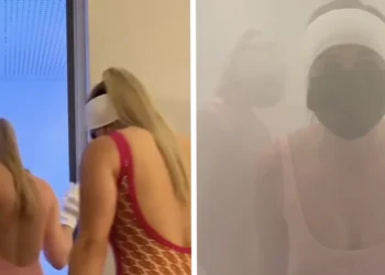 VIDEO: Vriendin van Koen Weijland (Carola Kirschbaum) doet ‘cryotherapy’