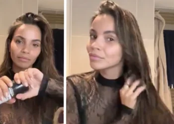 Oeps: Monica Geuze verrast ons met doorschijnende top tijdens haarroutine-video