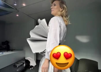 OEPS: Jennifer Hoffman laat zich per ongeluk onder haar rokje kijken in backstage foto’s