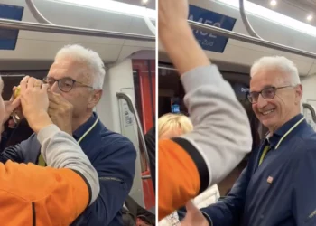 VIDEO: Ouwe baas daagt jongeren uit met blikschiet-actie – en wint!