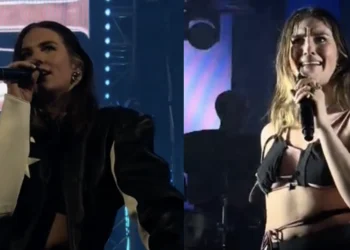 VIDEO: Zangeres Maan gooit haar jasje uit tijdens optreden Paaspop