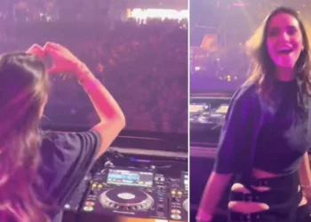 VIDEO: Monica Geuze steelt show op Paaspop met opvallende gescheurde broek