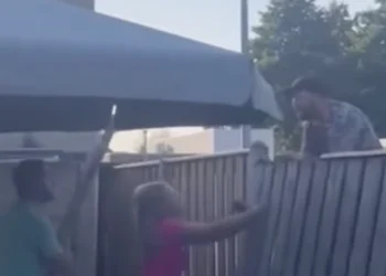 Schokkende TikTok-beelden tonen man die (ex-)vrouw aanvalt tijdens gezellige barbecue