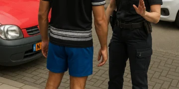 Twee Mannen Werken Niet Mee Agentes Grijpen hard In